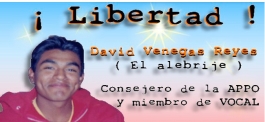 Informes sobre David Venegas detenido en Oaxaca